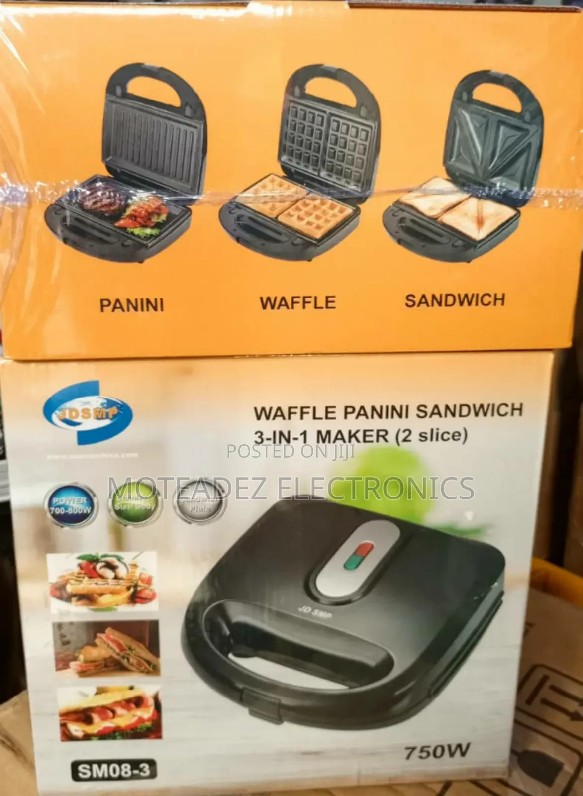 Jd SMP 3in1 Multifunction Sandwich Maker, Toaster, Waffle/Panini Maker