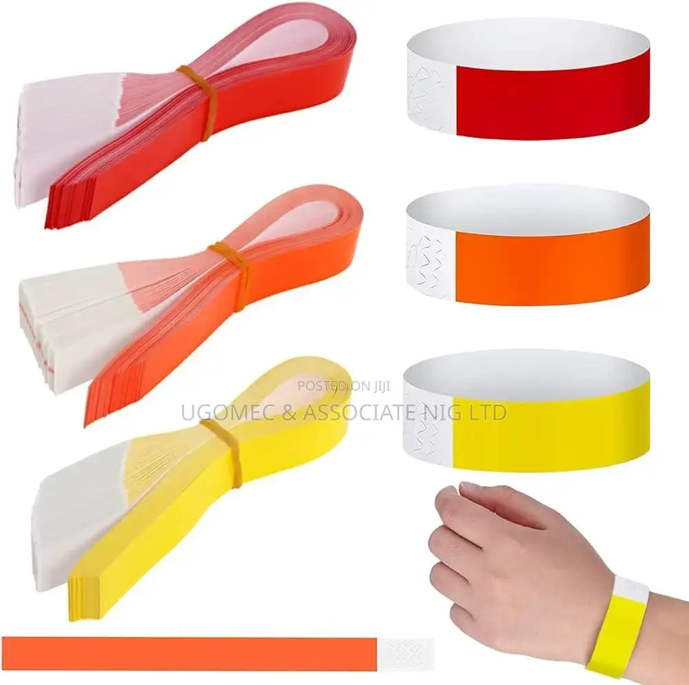 Best Quality Party Paper Wrist Band /Tags (100)