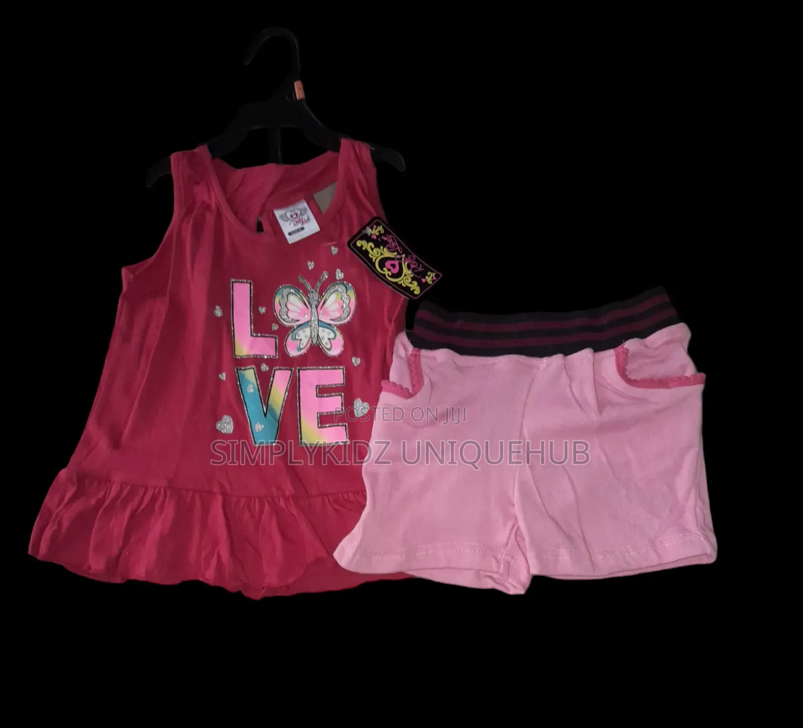 Toddler Girlslove Top Shorts Outfit Set