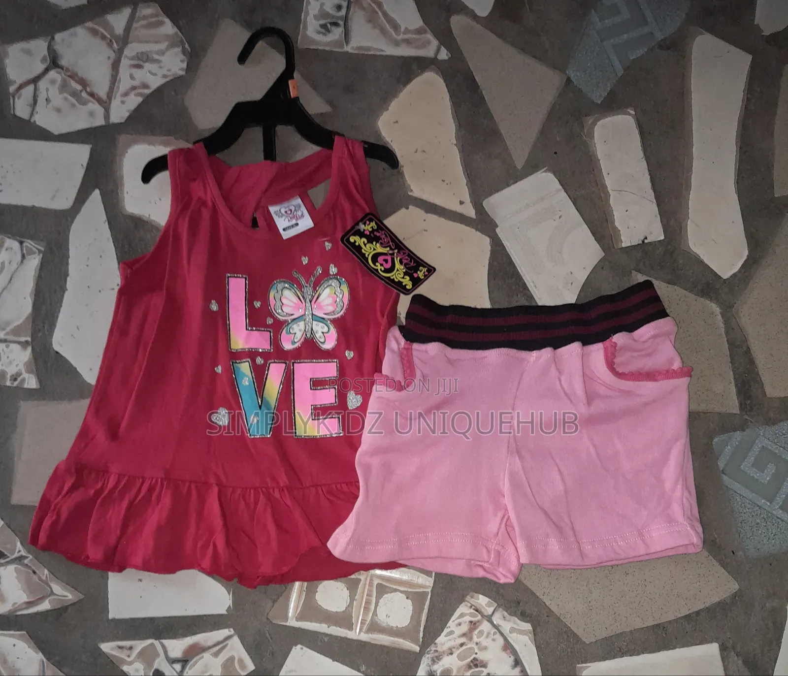 Toddler Girlslove Top Shorts Outfit Set