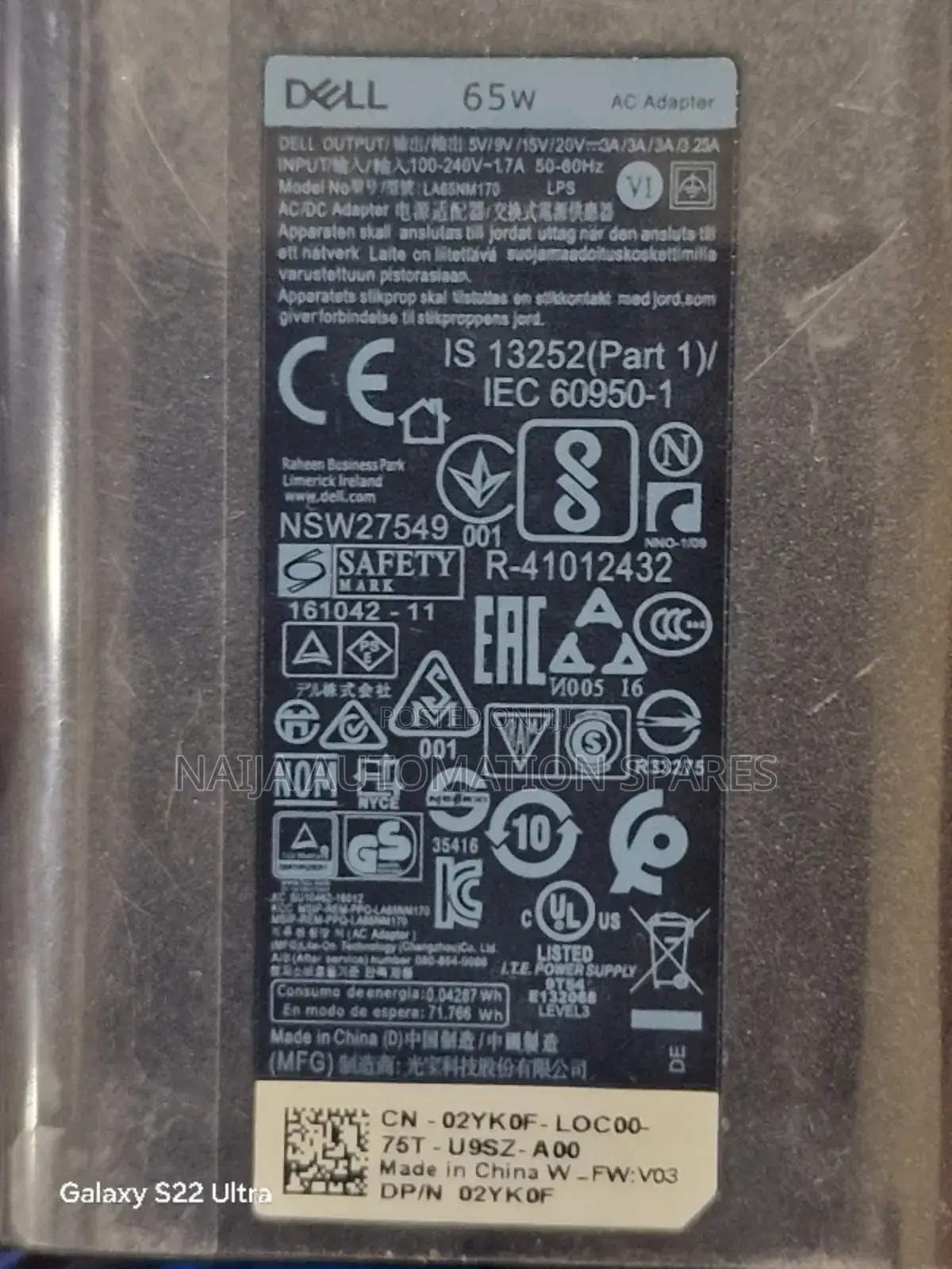Dell 65W Laptop Adapter Charger | USB Type-C | Follow Come