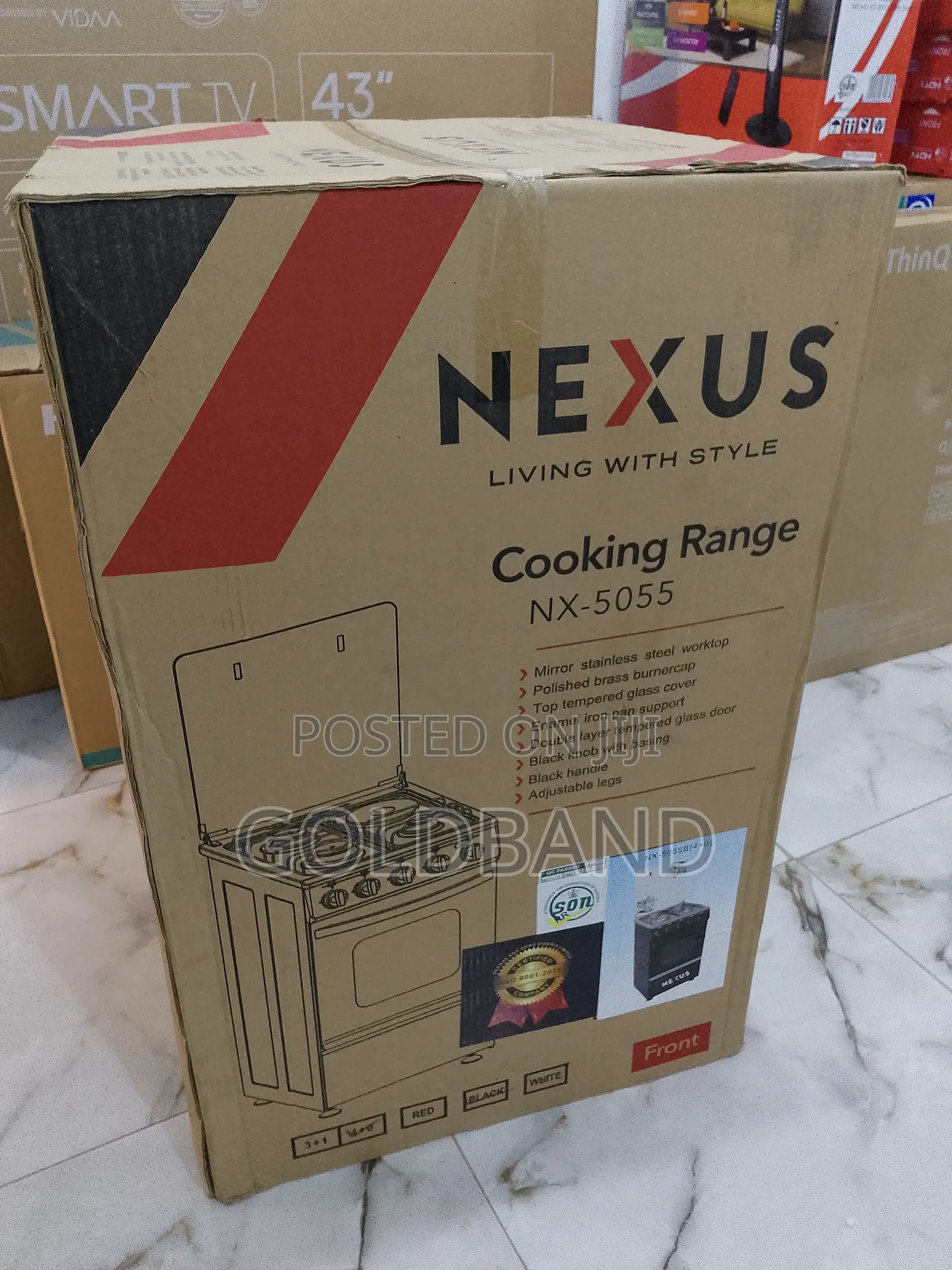 High-Quality 4 Burners + Oven Nexus Cooking Gas NX-5055