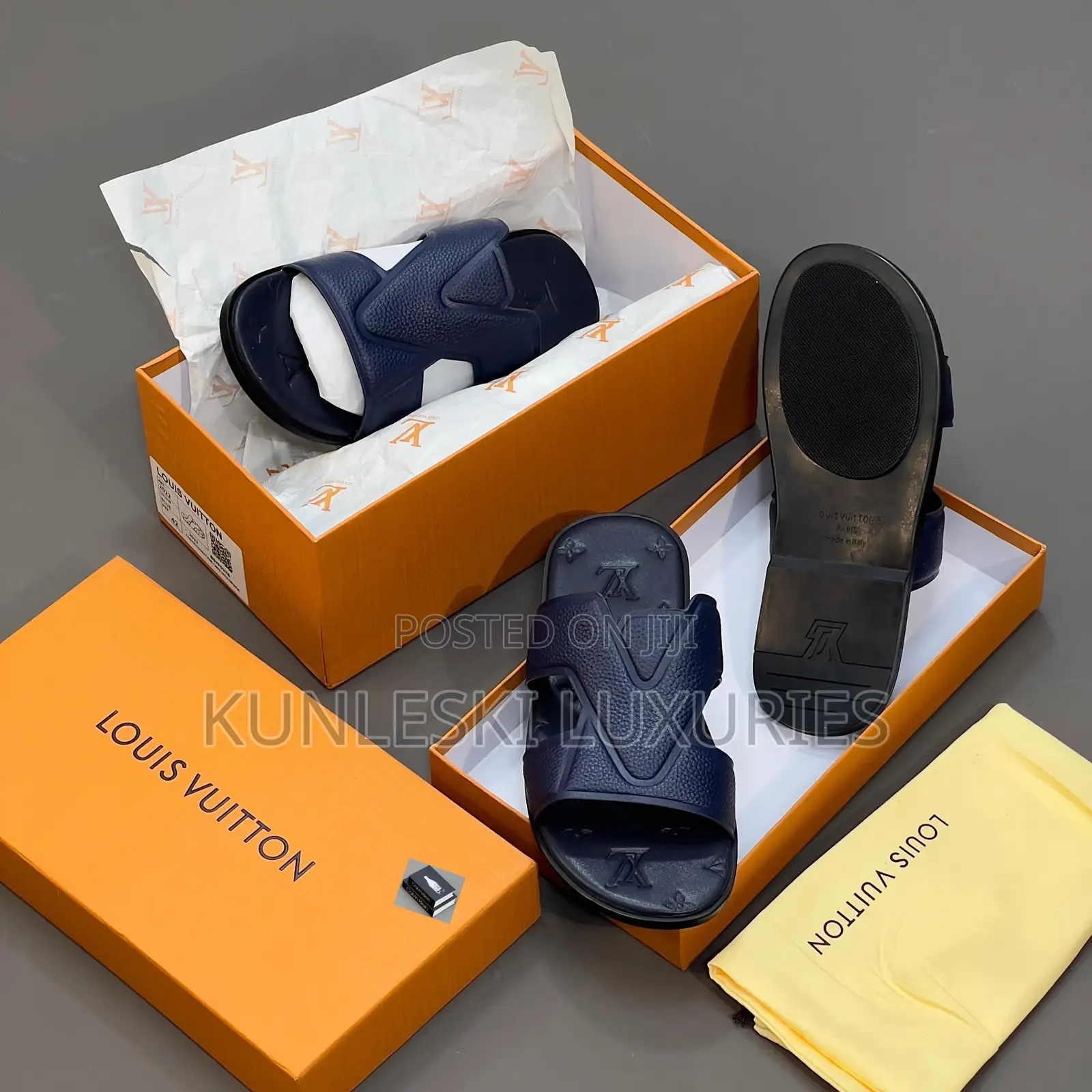 Original Louis Vuitton Oasis Leather Slippers