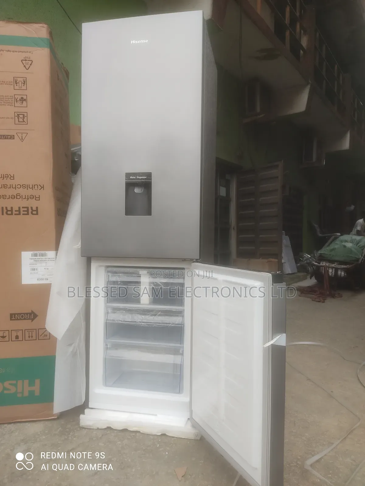 Original>Hisense Fridge 264l Double Door With Dispenser 1pis