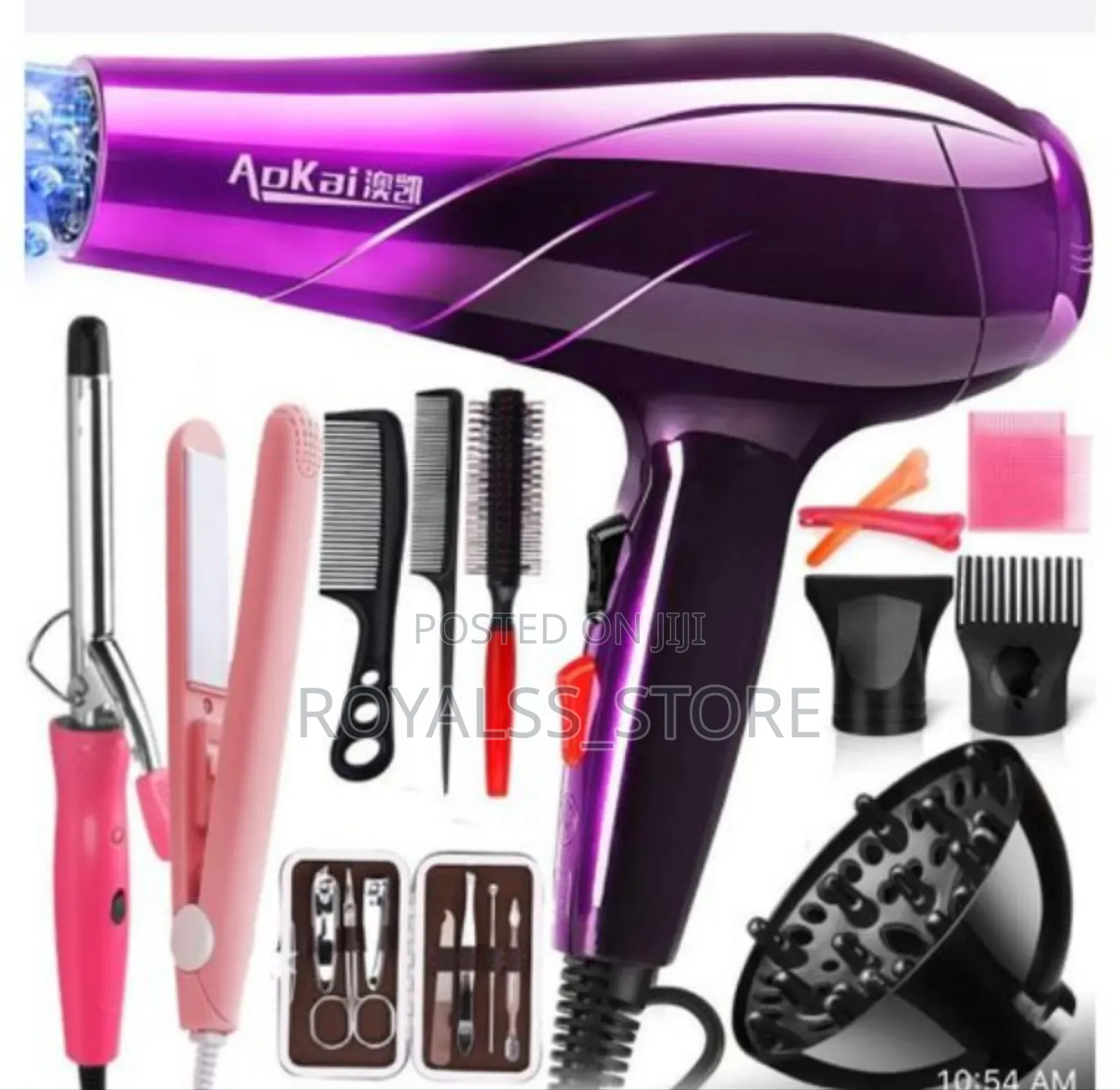 Hair Dryer, Hair Straightener,Nails Cutter Set Combo