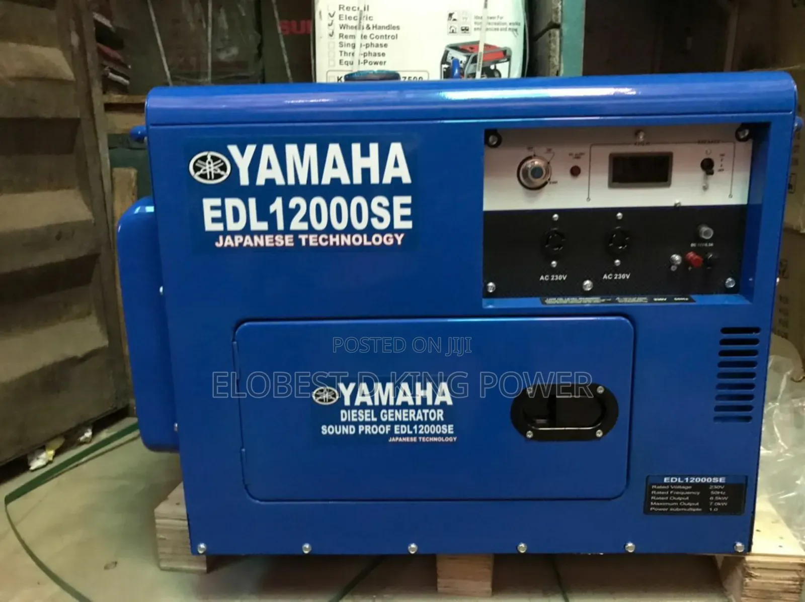 10.5kva Yamaha DIESEL Soundproof Generator 100% Pure Copper