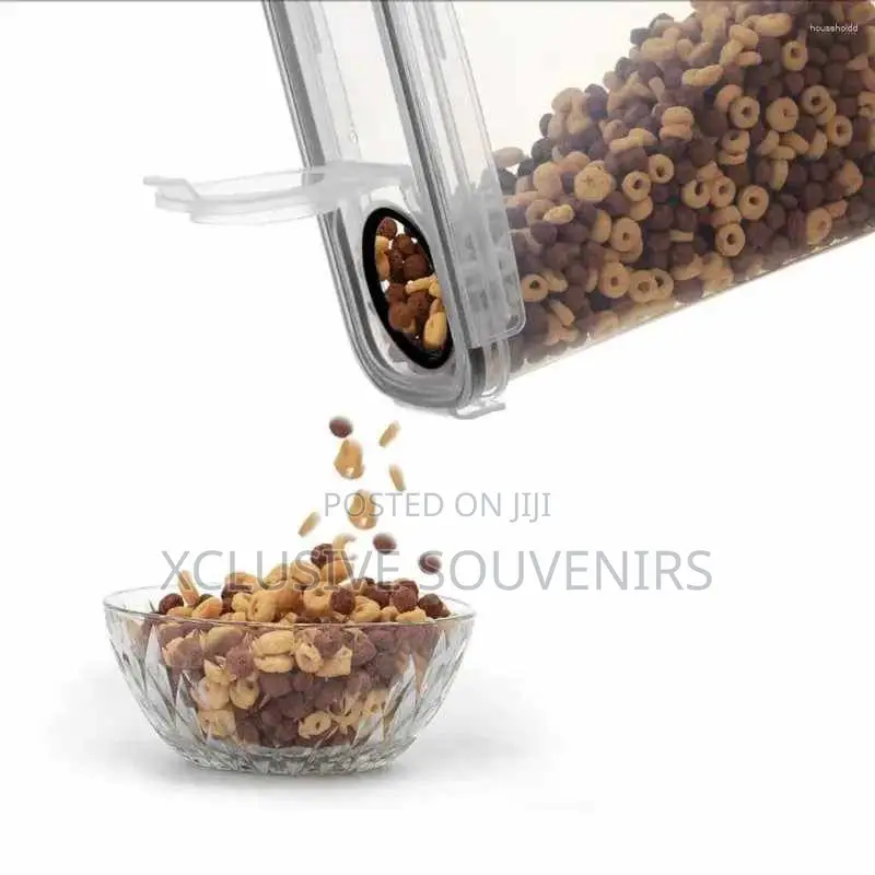 Set of 4 Airtight Cereal Containers With Pen Stickers