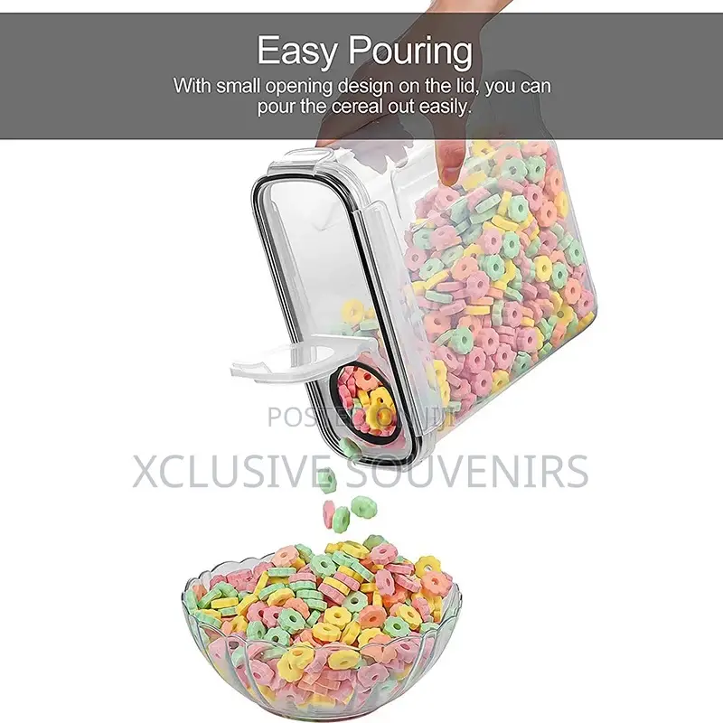 Set of 4 Airtight Cereal Containers With Pen Stickers
