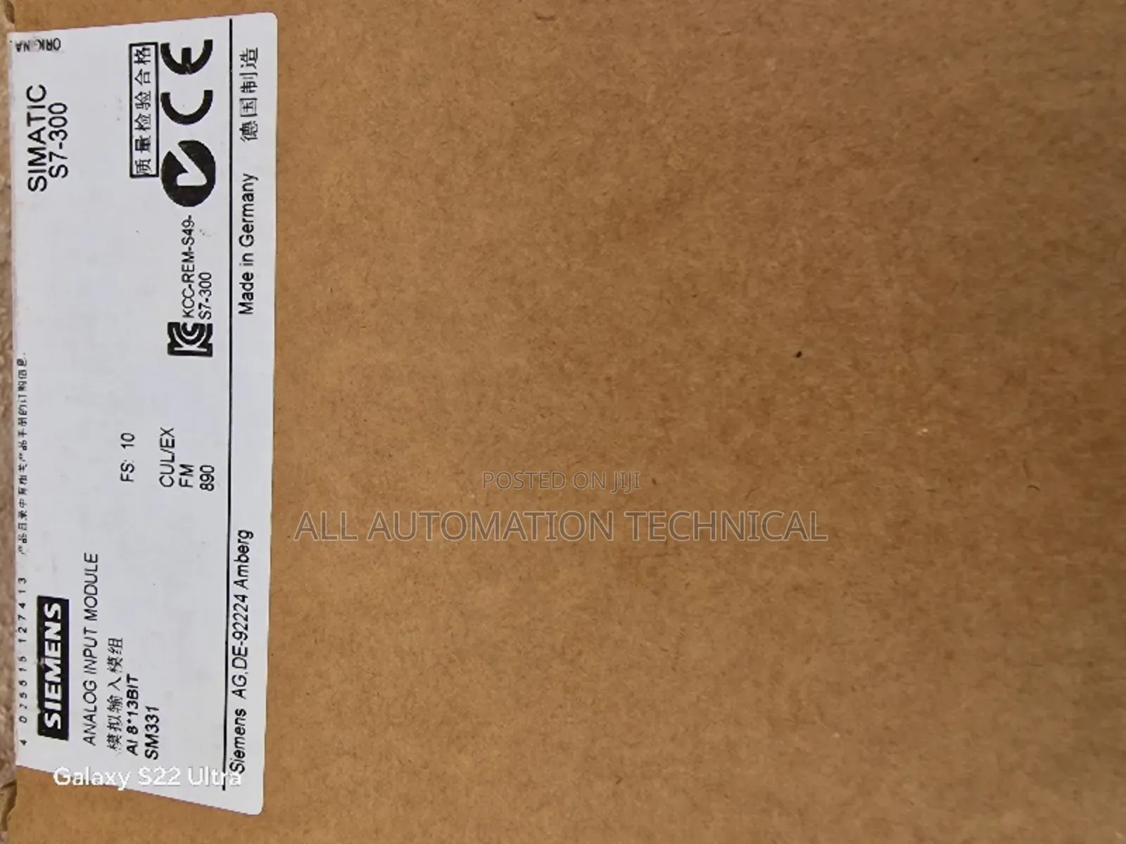 Siemens S7-300, Analog Input Sm 331,6es7331-1kf02-0ab0