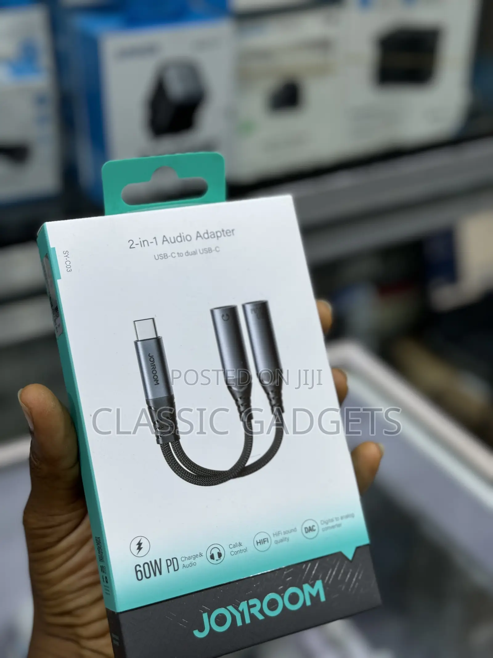 Joyroom SY-C03 2-in-1 Audio Adapter (Type-C to Dual Type-C)