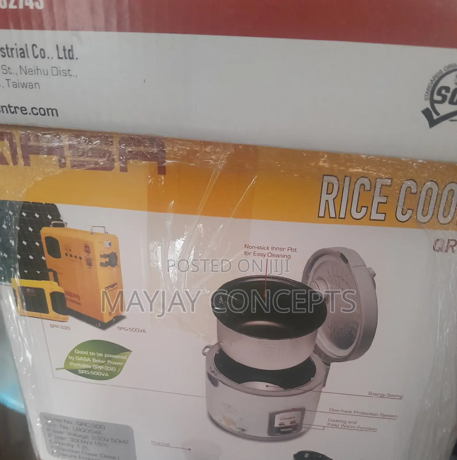 QASA Portable Solar and Electricity Rice Cooker and Warmer