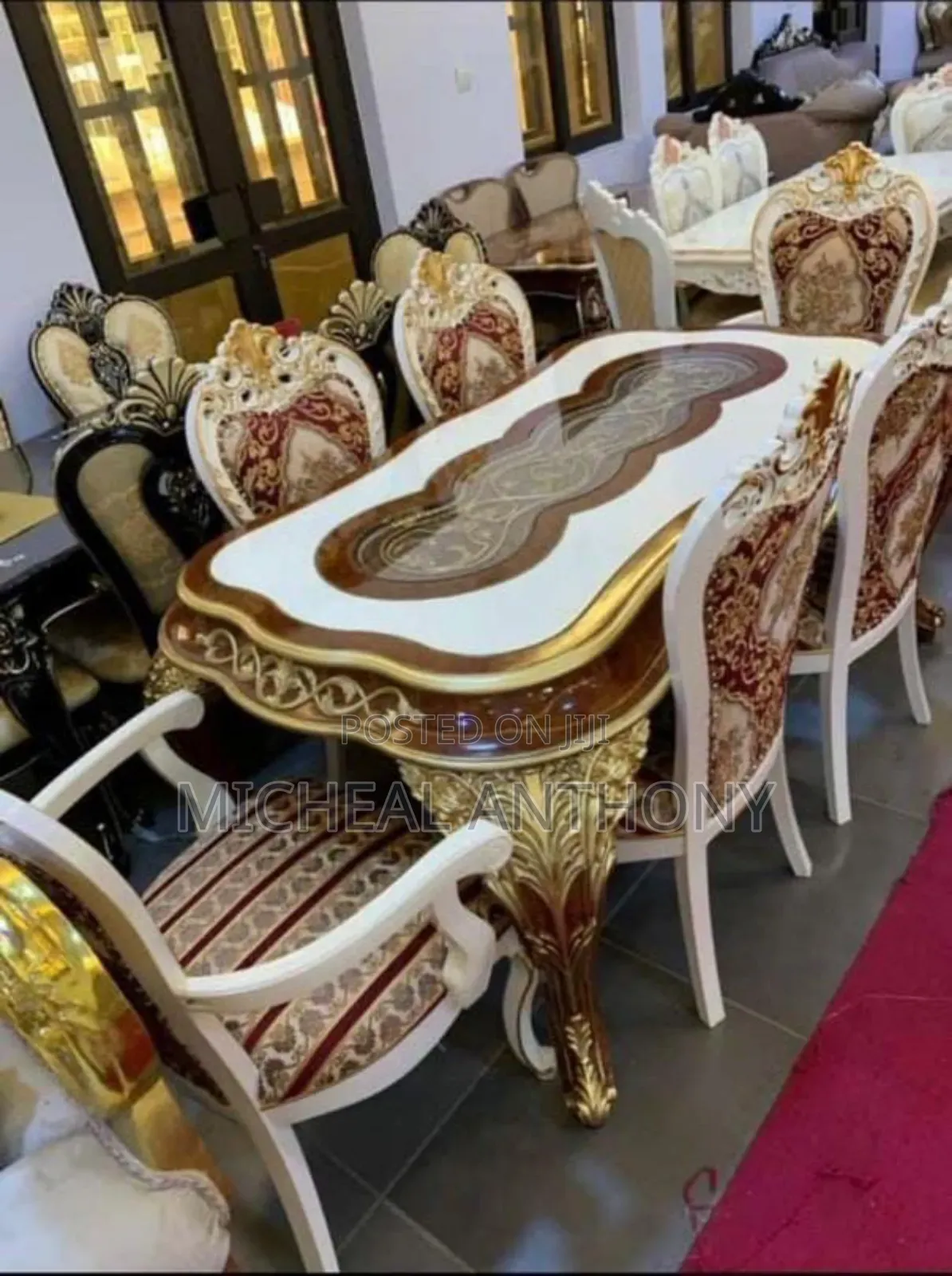 Today Roy Desgin Dining Table With Six Executive Chairs