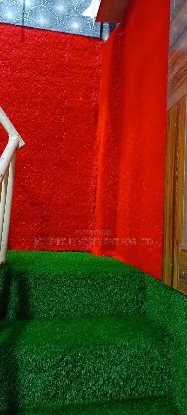 High Quality Red Italian 35mm Carpet Grass