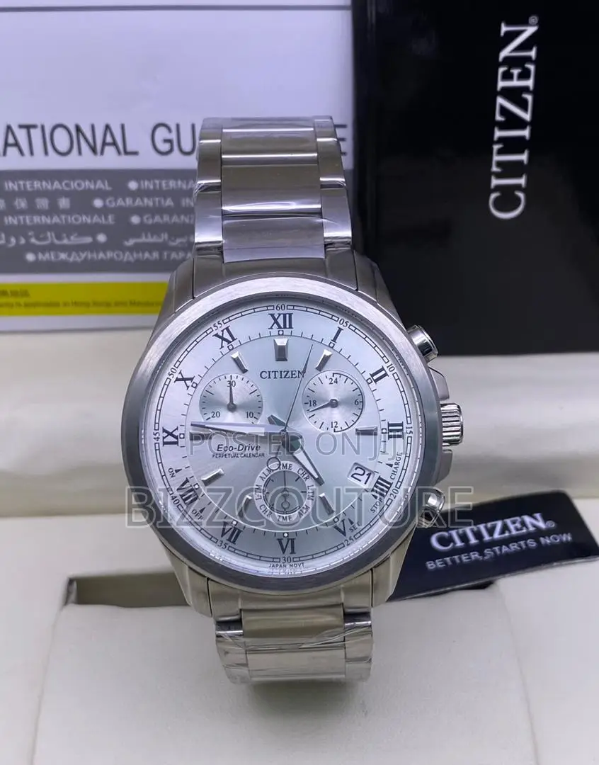 Original Citizen Eco-Drive Chronograph Silver Chain Watch