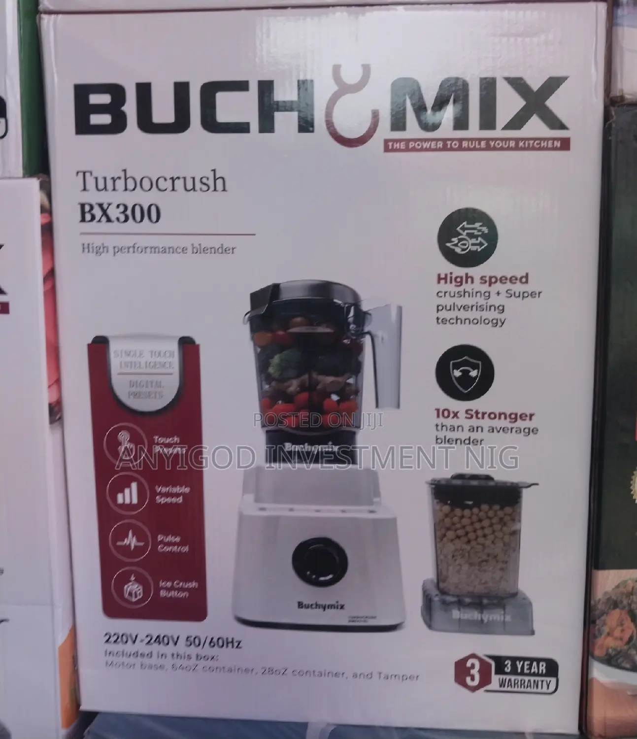 Buchymix Turbocrush Premium Blender -(Bx300) 2l, 2200w