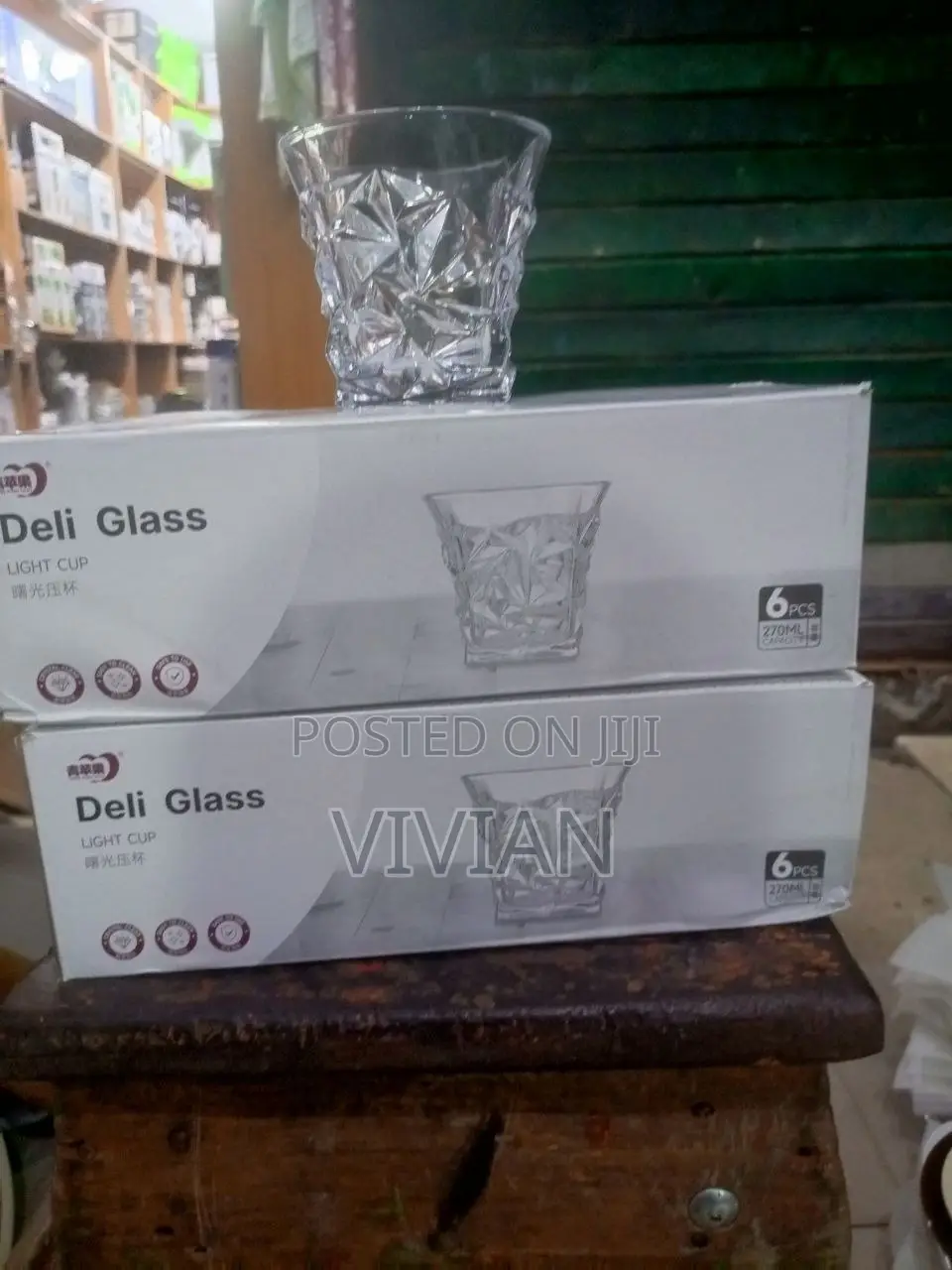 6pcs Diamond Whiskey Cup