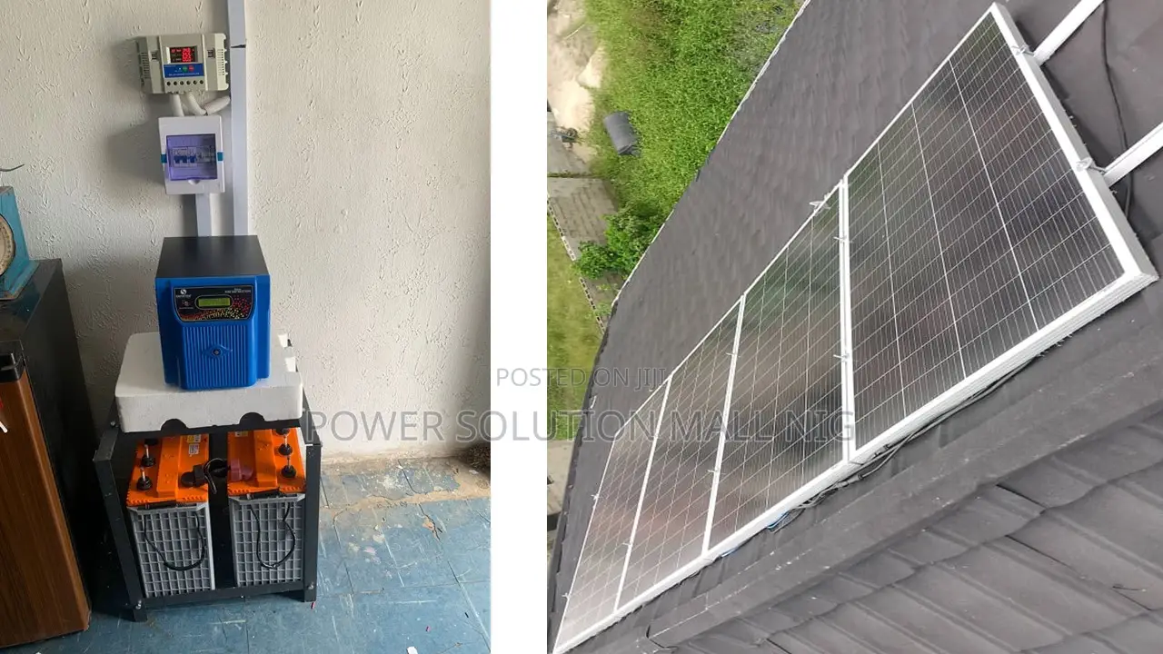 2.5kva/24v Smarten Inverter + 2batteries + 4 Solar Panels