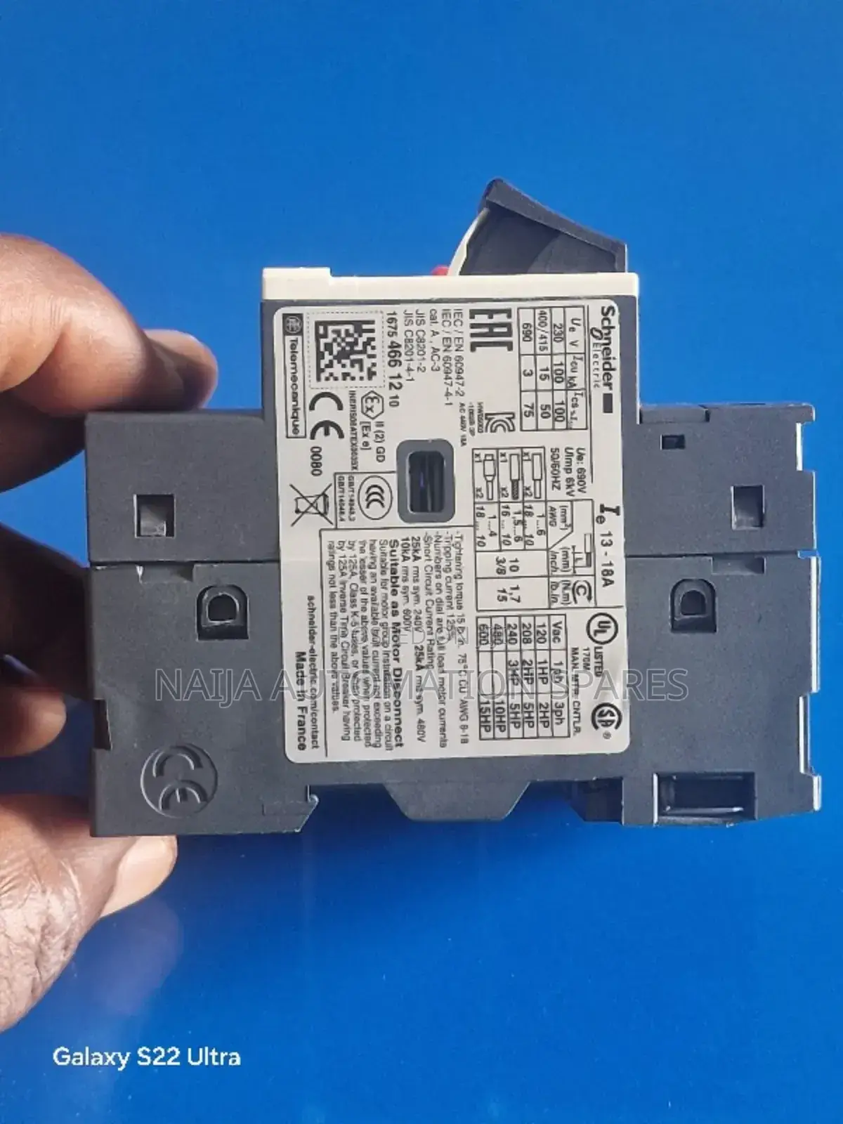 Schneider Motor Circuit Breaker 13 - 18a | Gv2me20