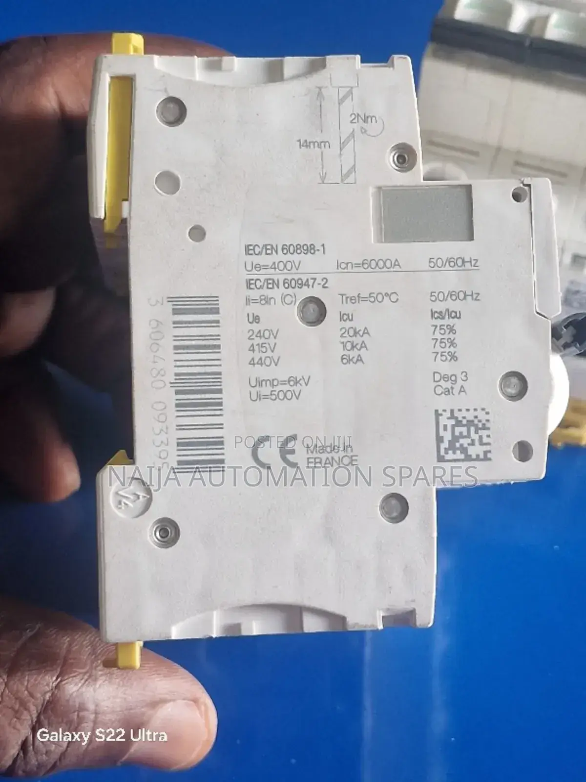 Miniature Circuit-Breaker, Acti9 Ic60n, 4P, 6 A, A9F77406