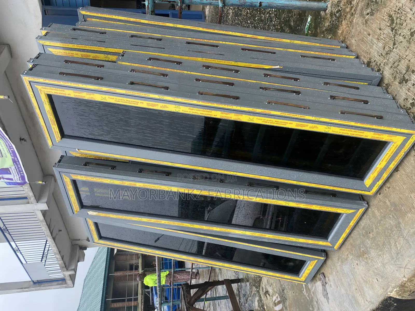 Aluminum Casement Window With Burglary and Net