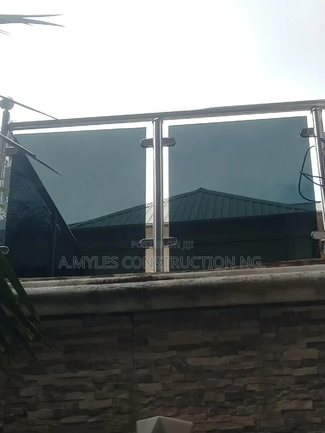 Balcony Grey Glass Railings