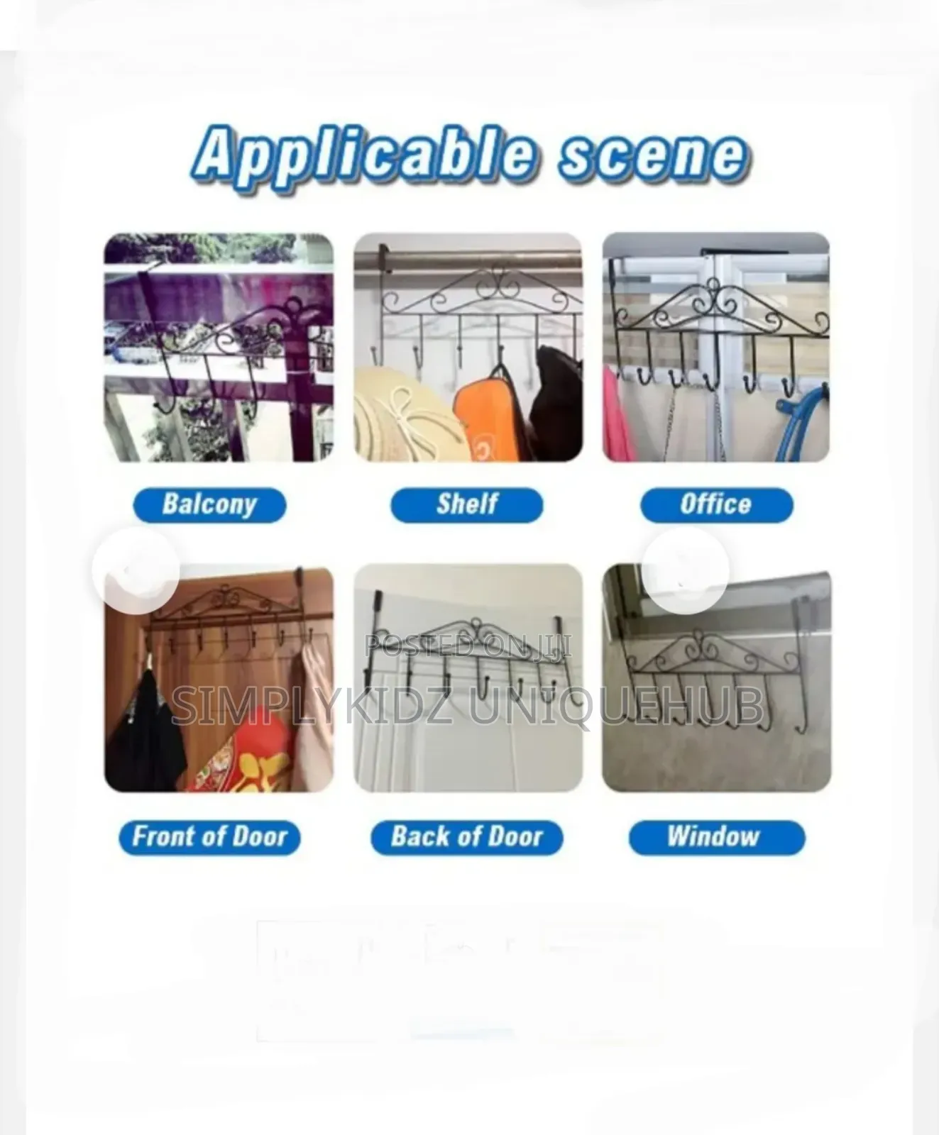 Detachable Over the Door Hooks With 7 Hooks