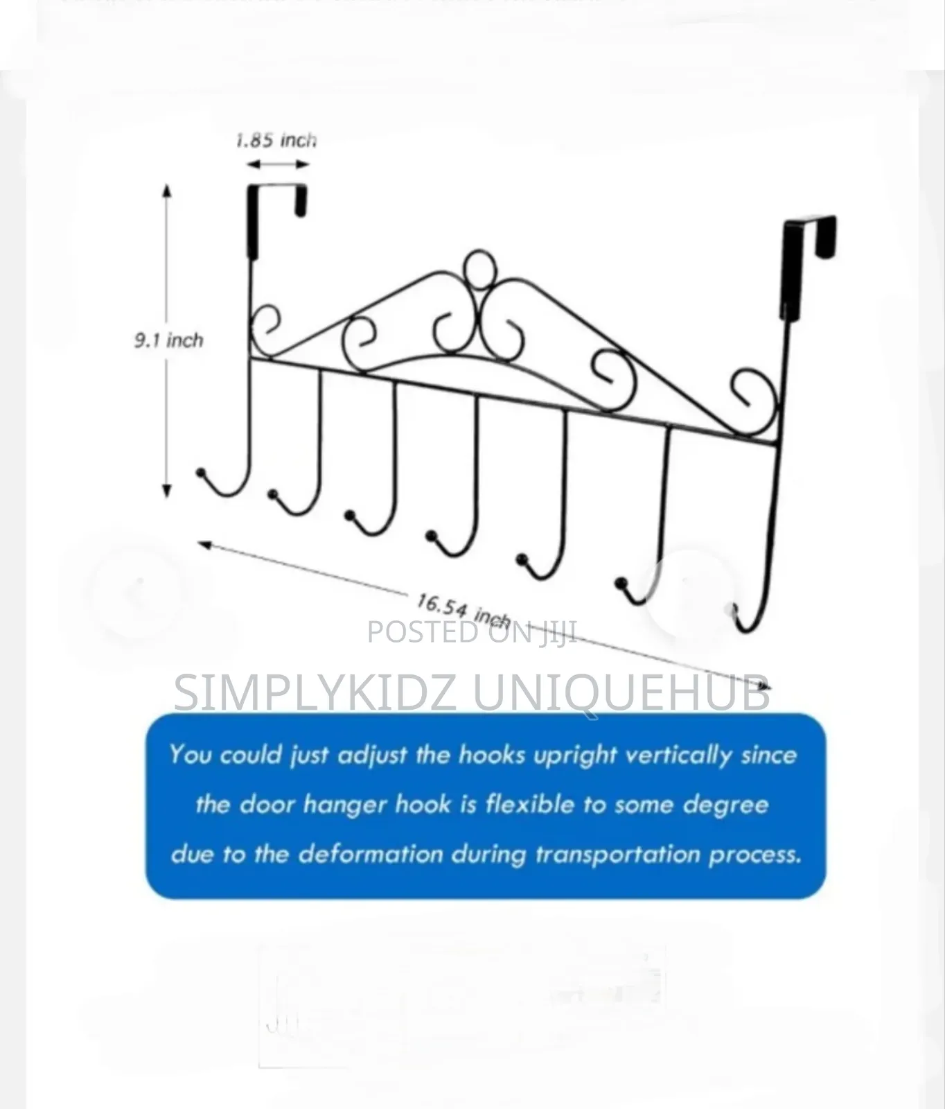 Detachable Over the Door Hooks With 7 Hooks