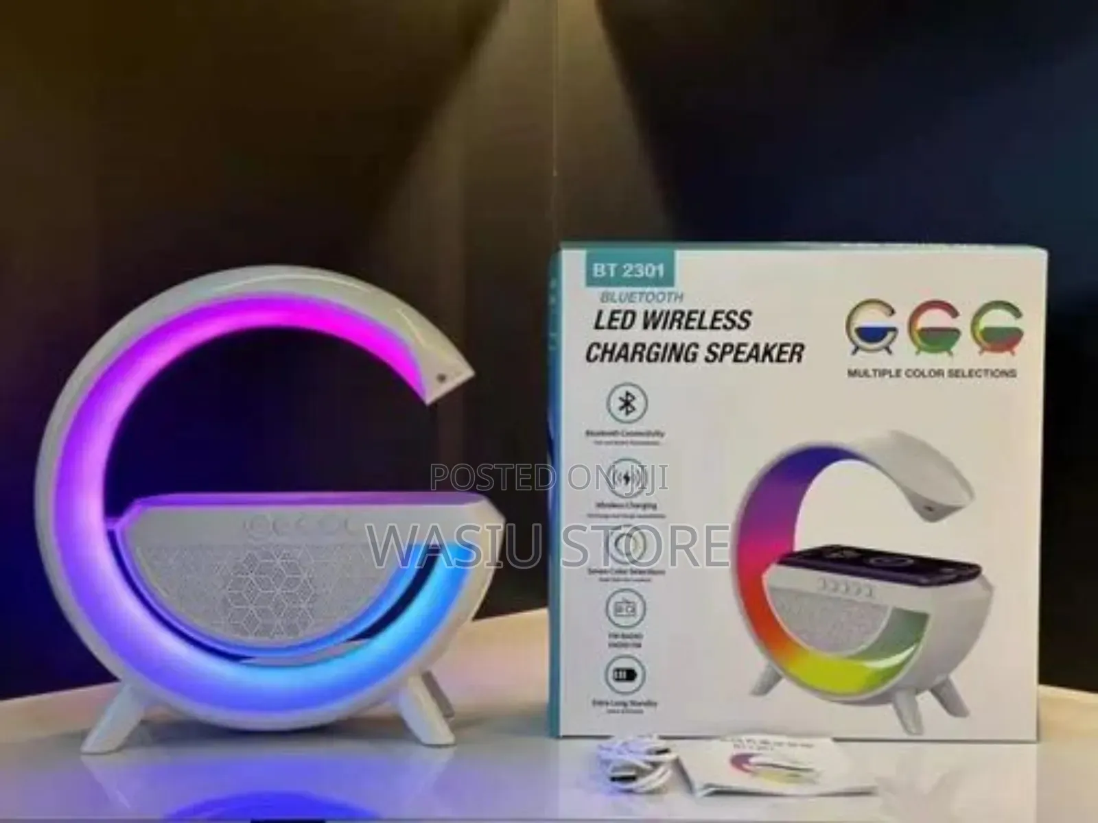 RGB Light Bluetooth Speaker With Wireless Charger