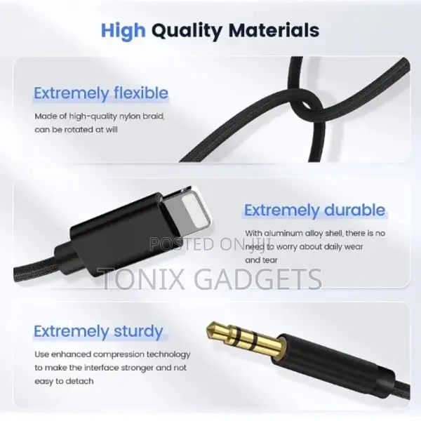 Lightning to 3.5mm Aux Audio Adapter Cable