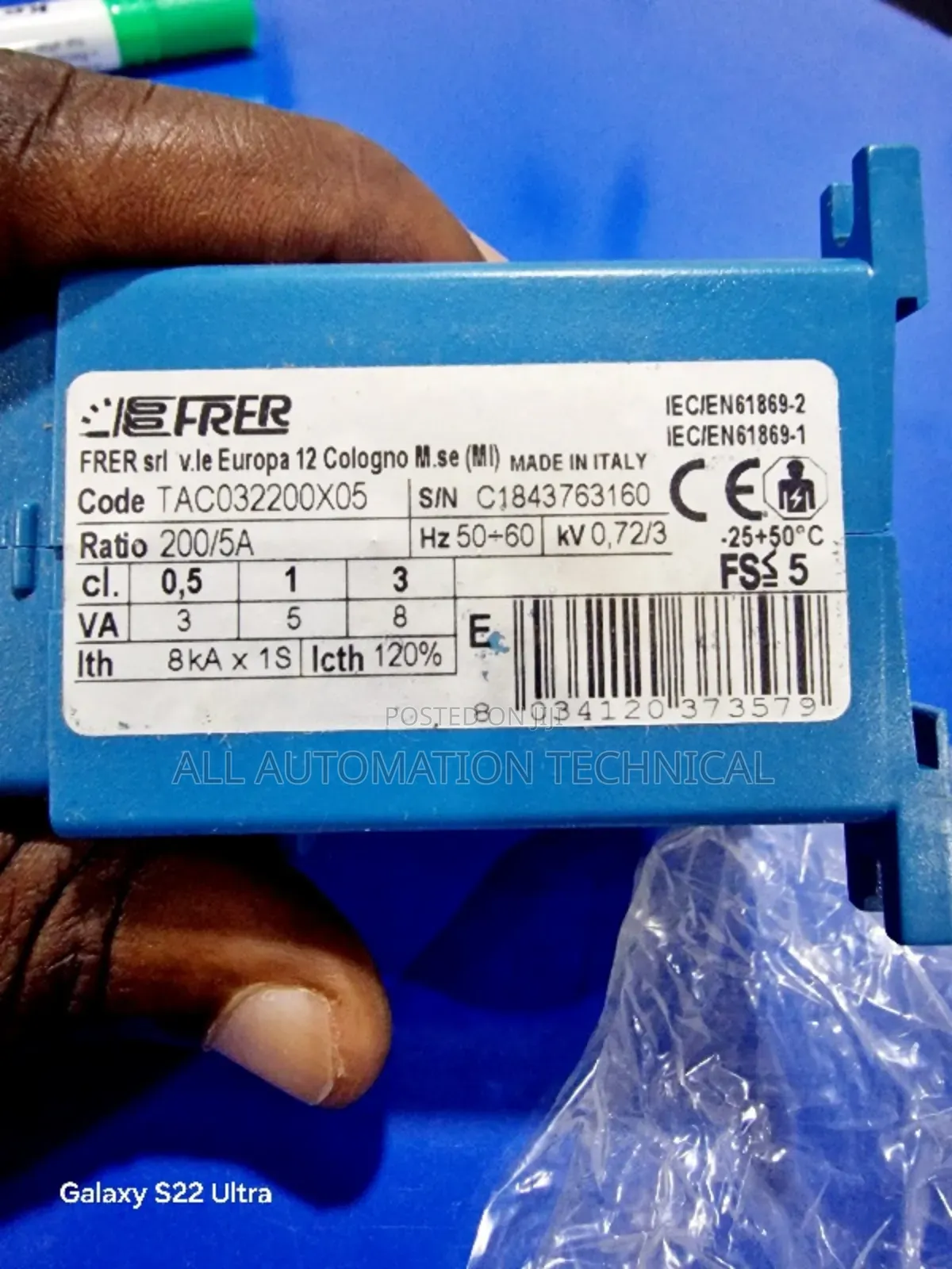 Frer Tac032200x05 Measuring Current Transformers | 200/5a