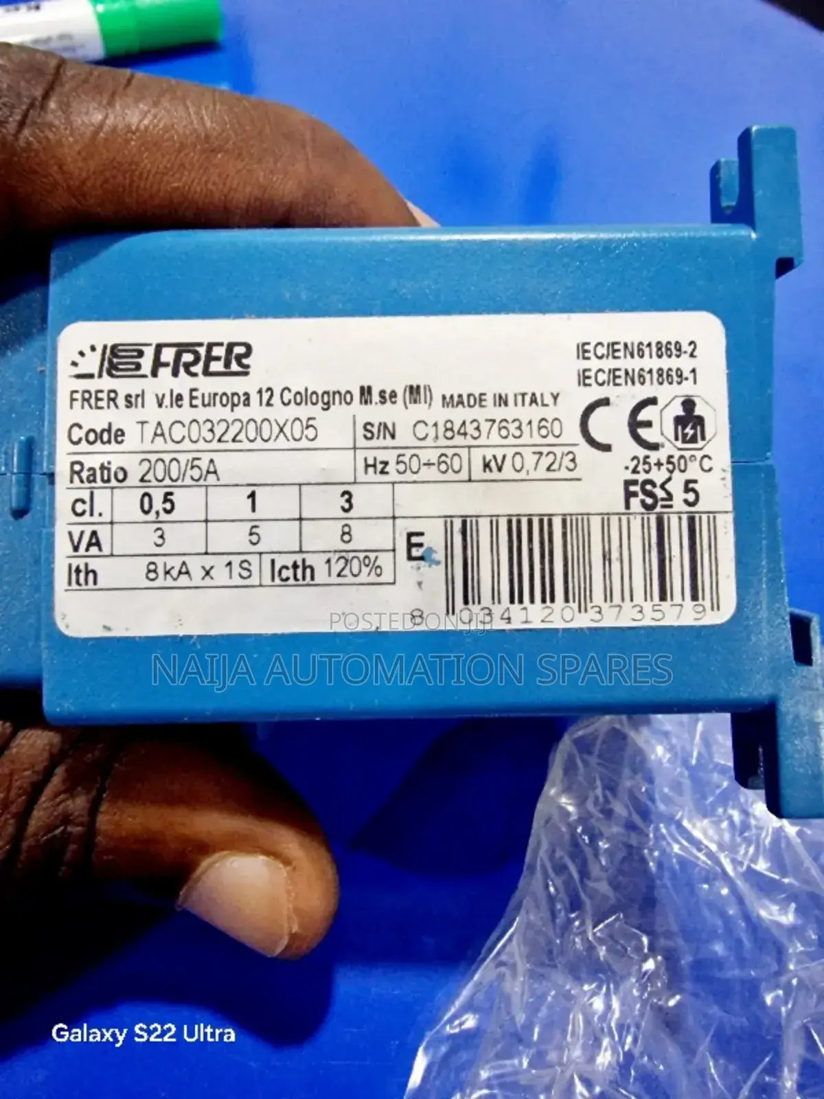 Frer Tac032200x05 Measuring Current Transformers | 200/5a