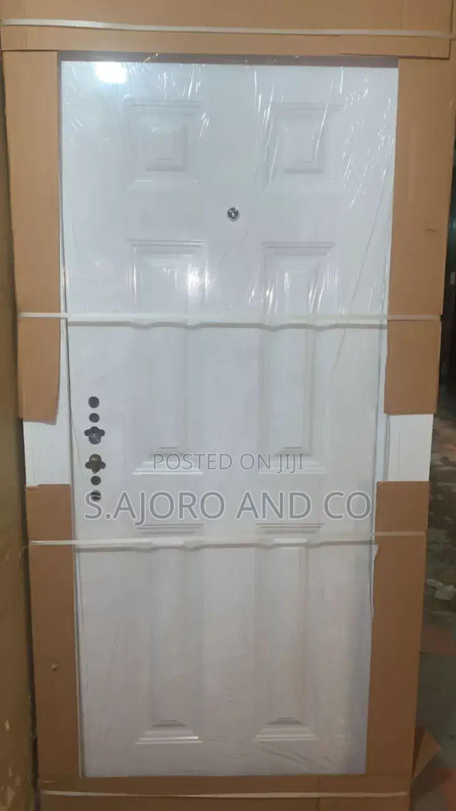 4ft by 7ft Harmony Brown/White Steel Door for Room or Entrance Door