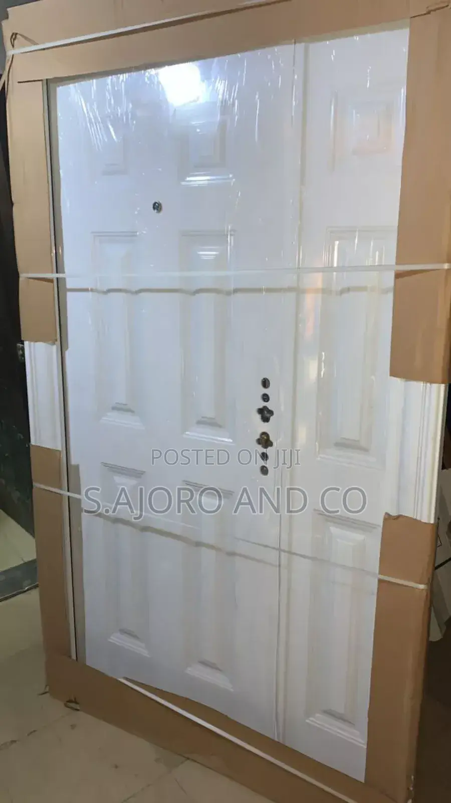 4ft by 7ft Harmony Brown/White Steel Door for Room or Entrance Door