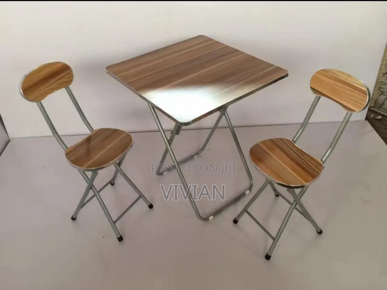 Generic Foldable Reading/Laptop 1 Table and 2 Chairs