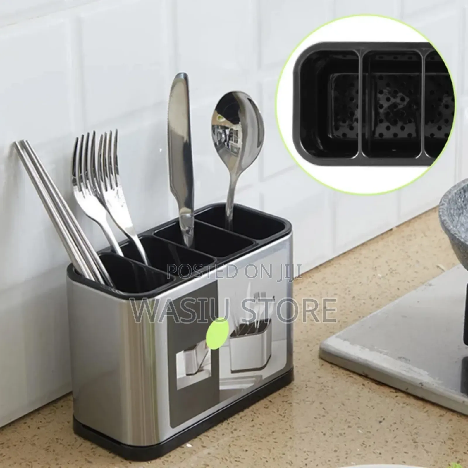Multifunctional Stainless Steel Cutlery Holder