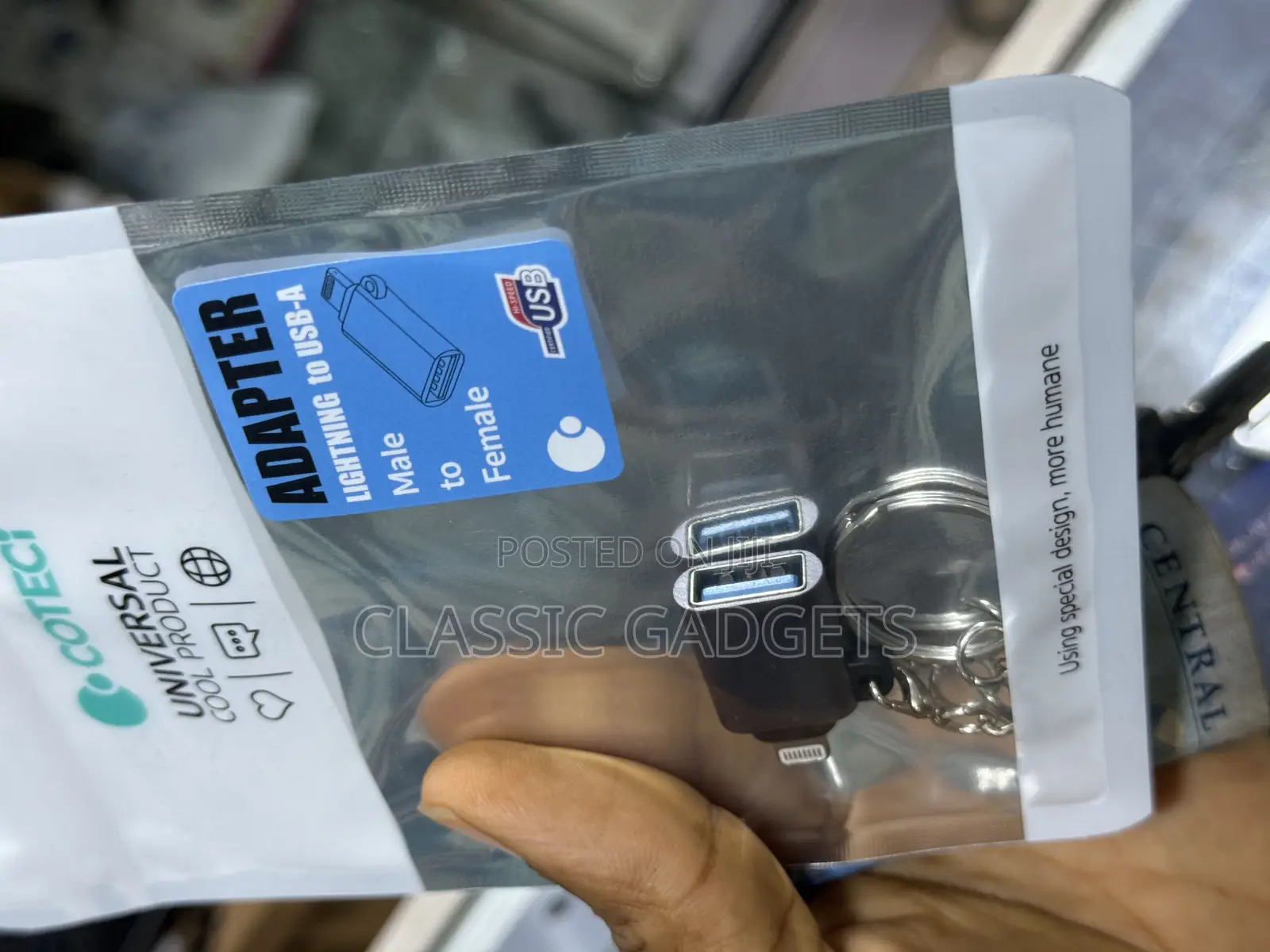 Coteci Lightning / USB-C To USB-A Female Adapter