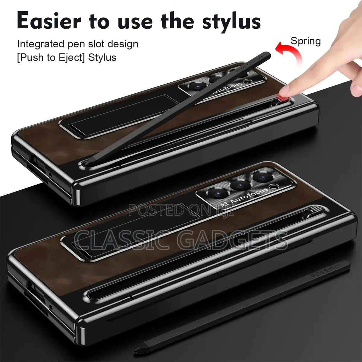 Premium Jazz Retro Leather Soft Case for Galaxy Z Fold 6/ 5
