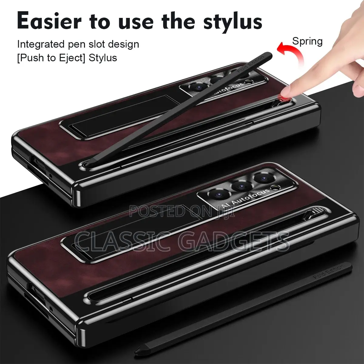 Premium Jazz Retro Leather Soft Case for Galaxy Z Fold 6/ 5
