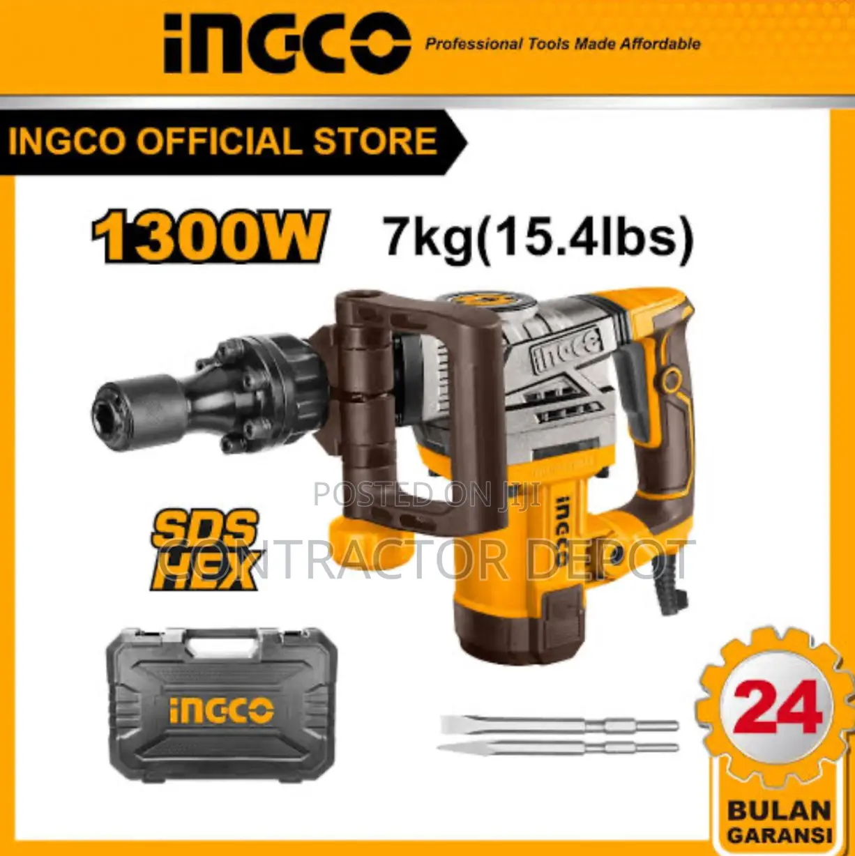 Ingco 1300w Demolition Breaker (Anti-Vibration System)