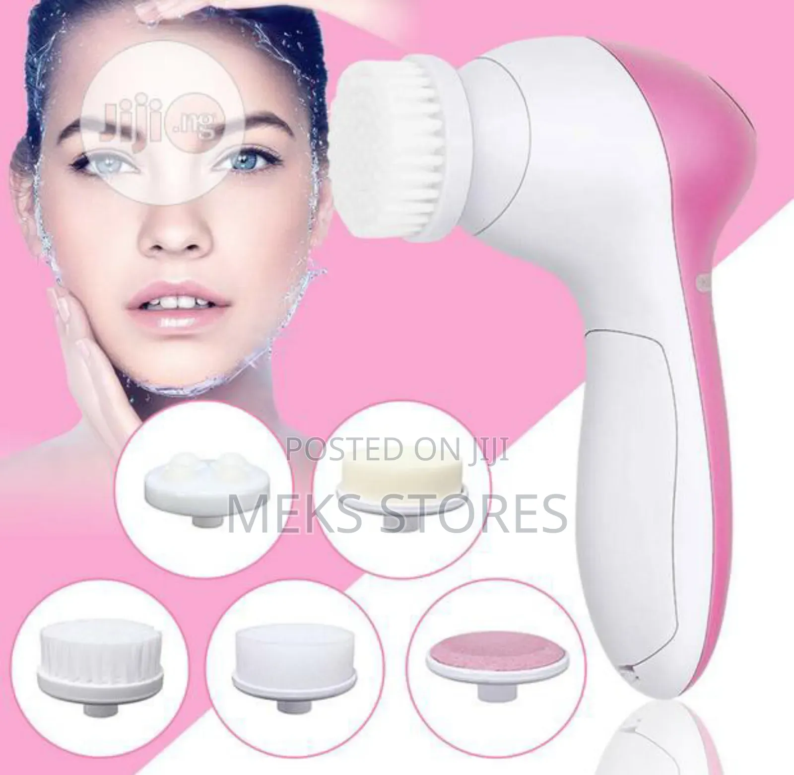5 In 1electric Cleansing Face Massage Brush Skin Care Spa