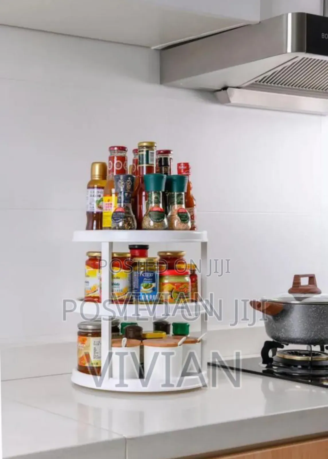 3 Tier Turntable Kitchen Organiser