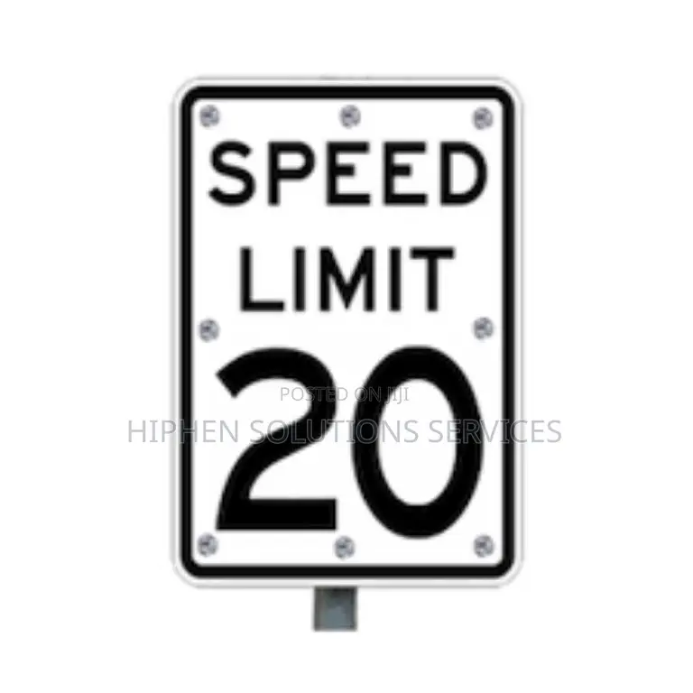 20 Mph Speed Limit Road Traffic Sign