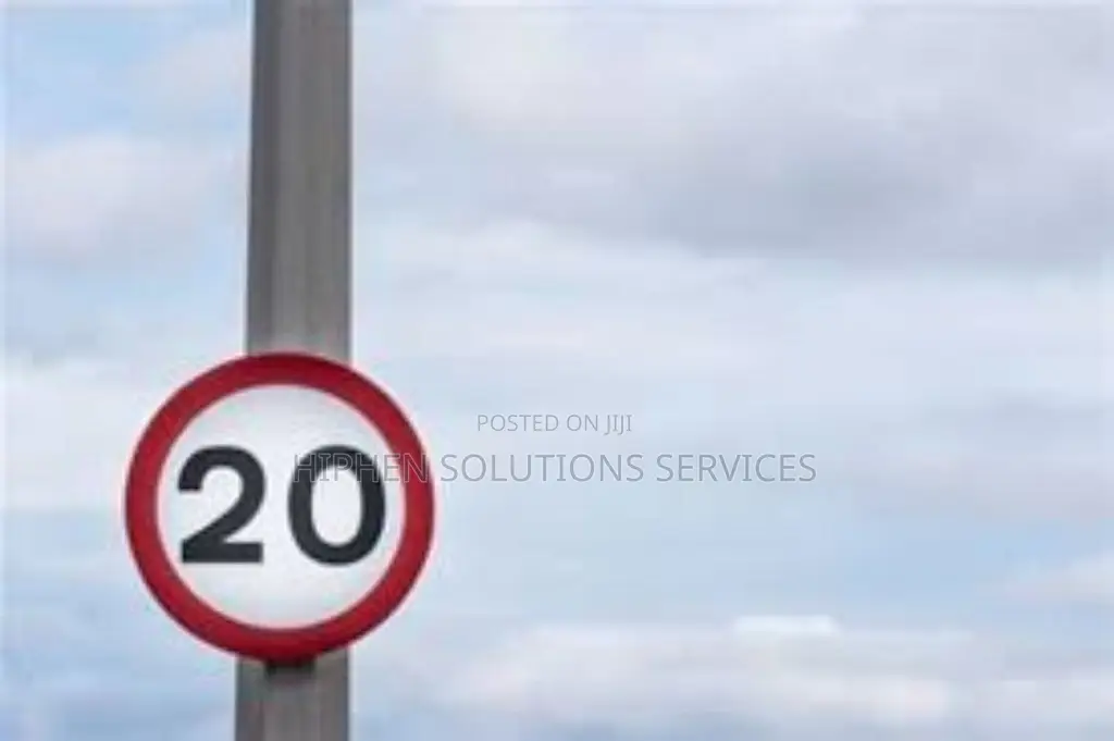Traffic Speed Limit 20MPH Sign