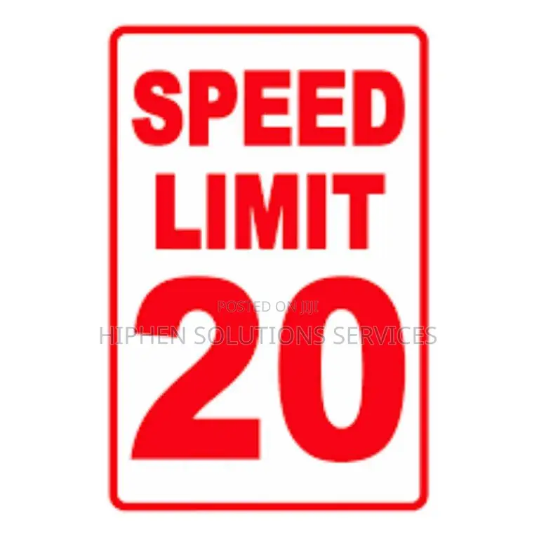 Traffic Sign 20 KPH Speed Limit Sign