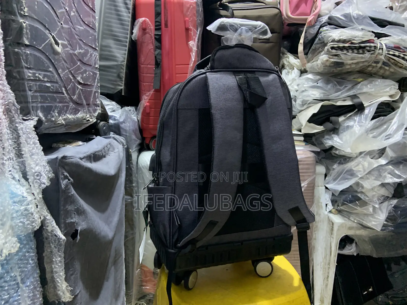Big Size 4 Wheels Back Pack With Foldable Trolley and Usb