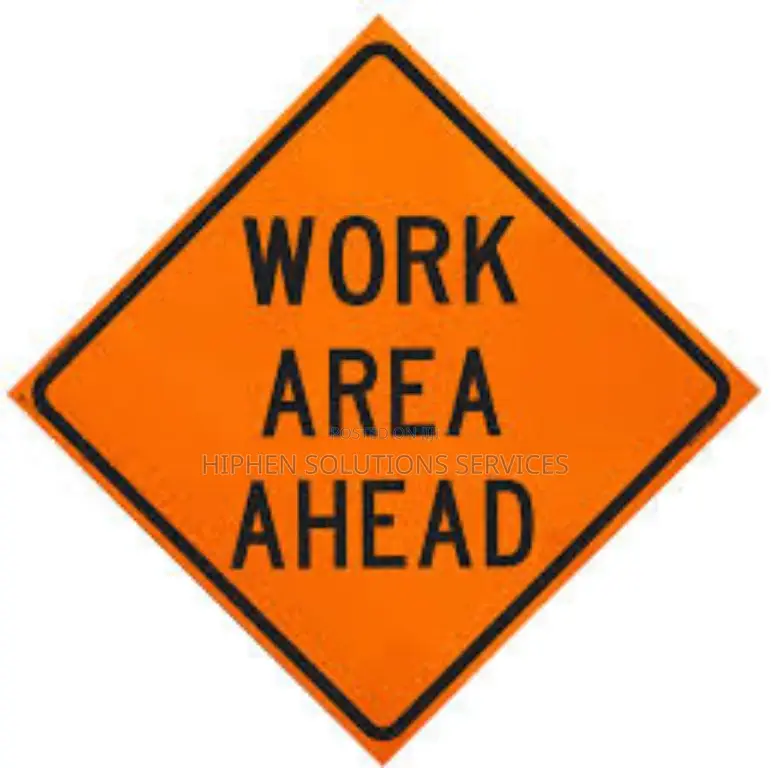 Warning Sign Men At Work Area