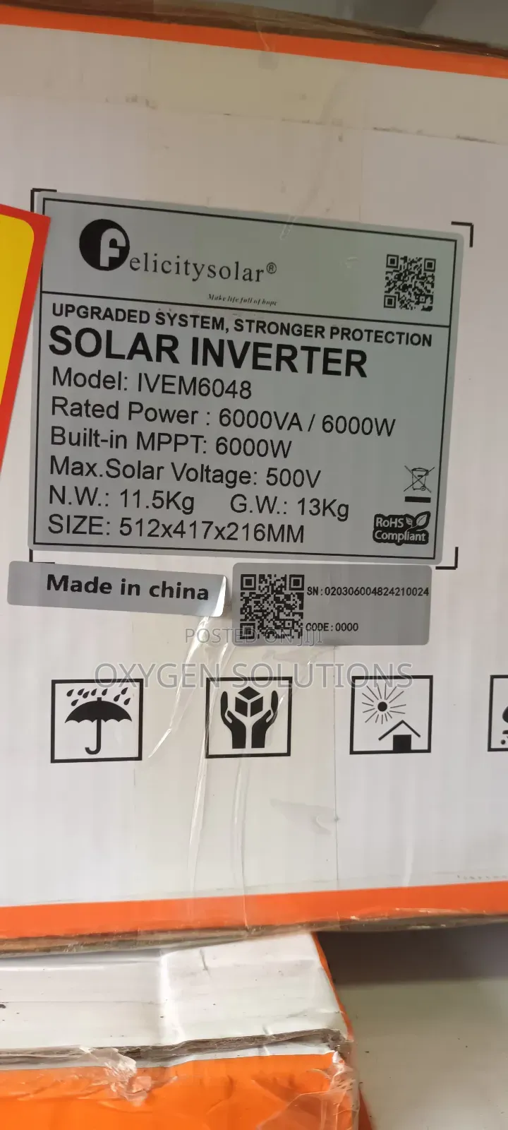 6kva 48v Ivem Felicity Hybrid Inverter