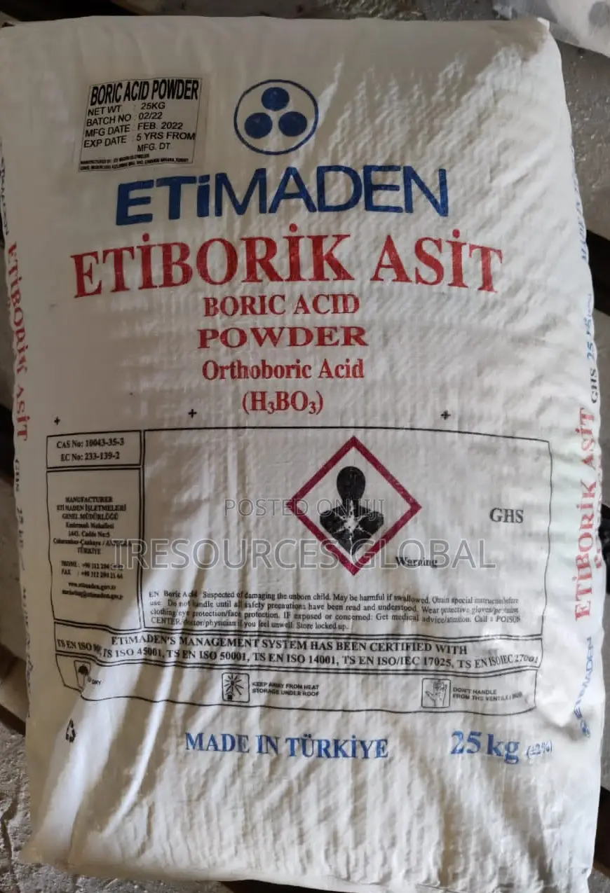 Boric Acid 25kg Bag