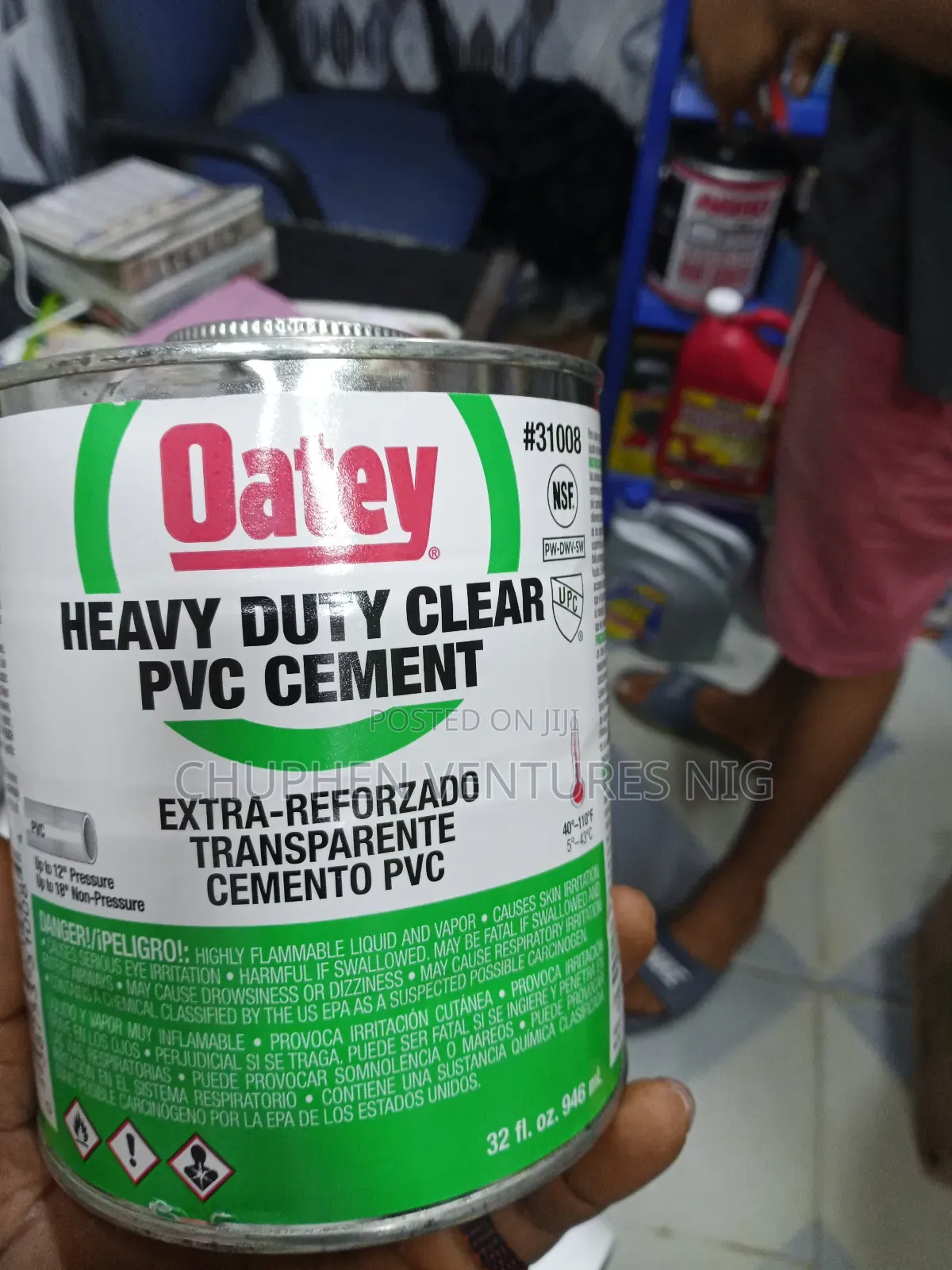 Heavy Duty Clear PVC Cement .