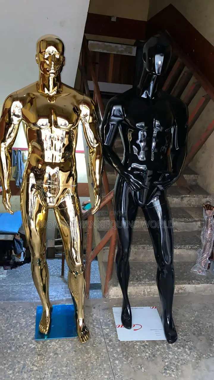 Huge Acrylic Gold/Black Male Mannequins